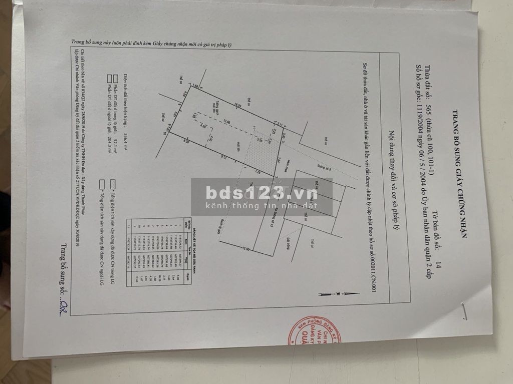 Bán dãy trọ diện tích 256m2 cạnh đường Trần Não, giá 27 tỷ đồng