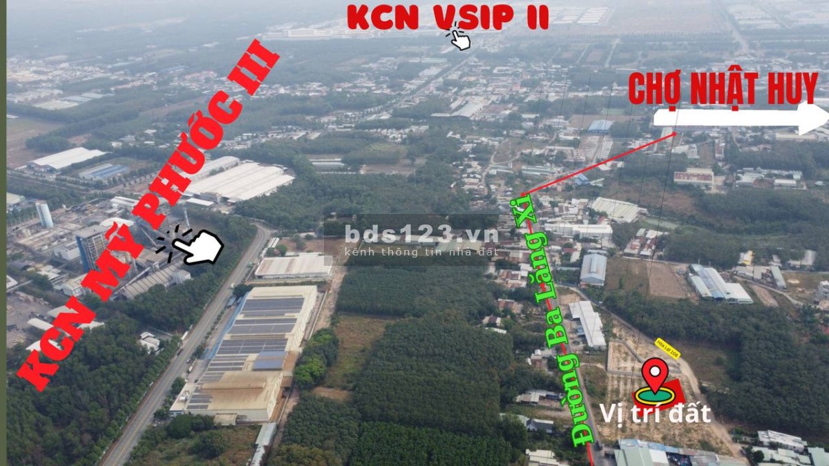 Đất thổ cư 107m2 chính chủ tại Tân Định, Bến Cát