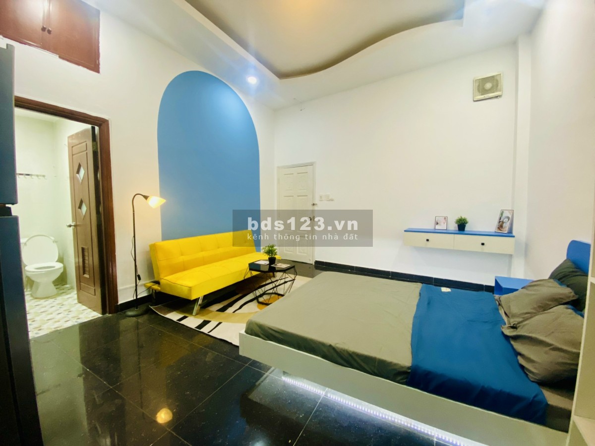 Căn hộ studio rộng rãi thoáng mát, thiết kế dễ thương hiện đại