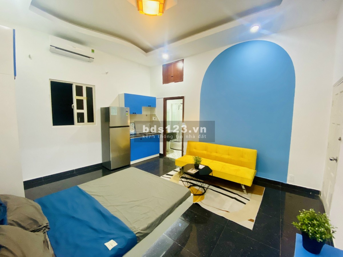 Căn hộ studio rộng rãi thoáng mát, thiết kế dễ thương hiện đại