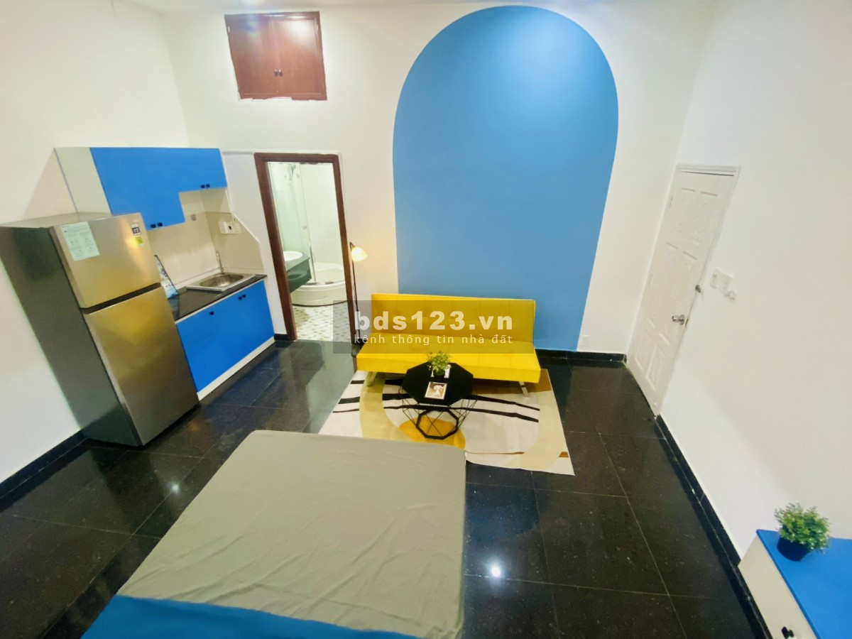 Căn hộ studio rộng rãi thoáng mát, thiết kế dễ thương hiện đại