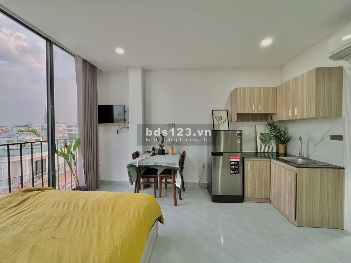 Cho thuê căn studio ban công rộng, view đẹp, cửa khóa vân tay tại Phan Văn Trị, LH 03563922xx