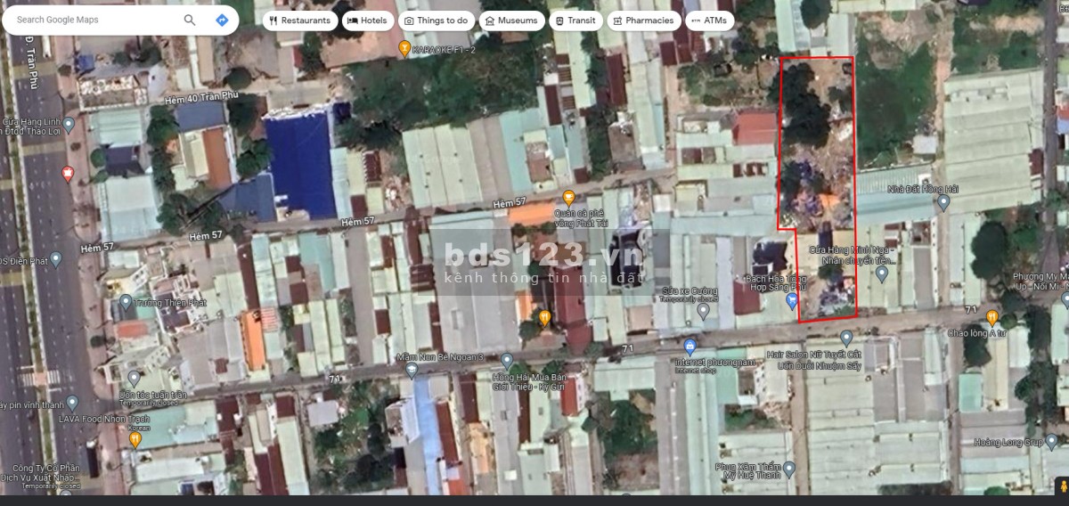 Cho thuê Đất 2000 m2 nở hậu, 1 xẹc đường Trần Phú, gần KCN Nhơn Trạch