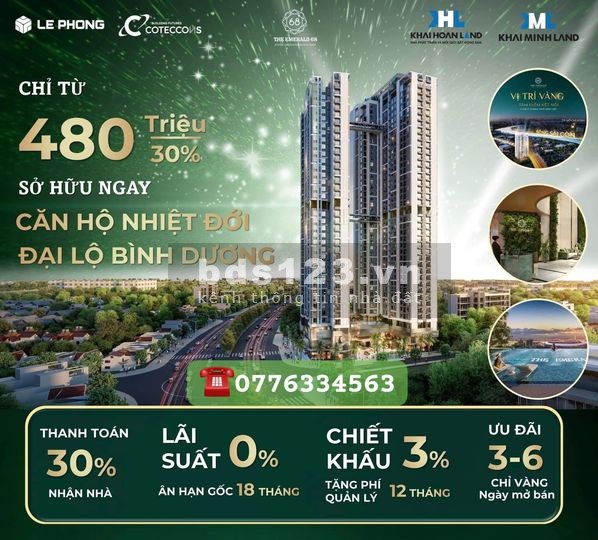 Bán căn hộ The Emerald 68 giá tốt, booking giữ chỗ chỉ 30 triệu/căn, NH hỗ trợ 70%