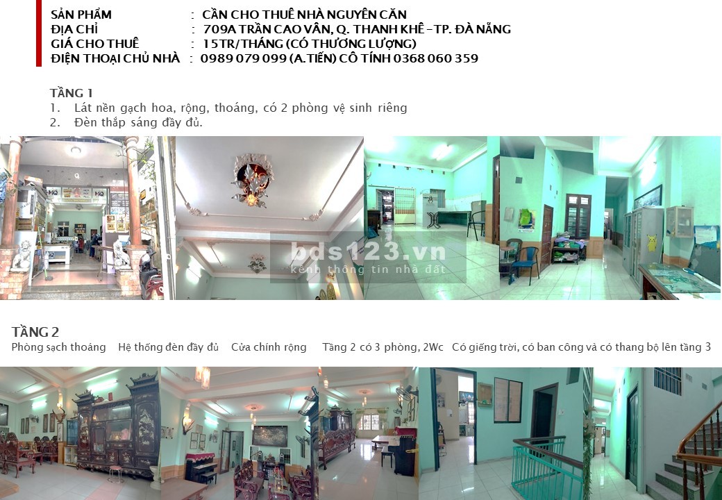 Chính chủ cần cho thuê nhà 3 tầng nguyên căn 135m2 (5x27)
