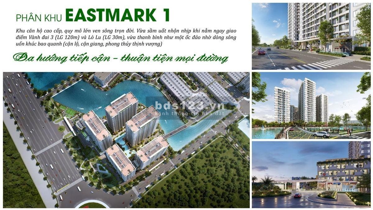 Bán căn hộ 3PN Mt Eastmark City Quận 9, DT 95.7m2, tầng 16, view nội khu, giá 44 triệu/m2