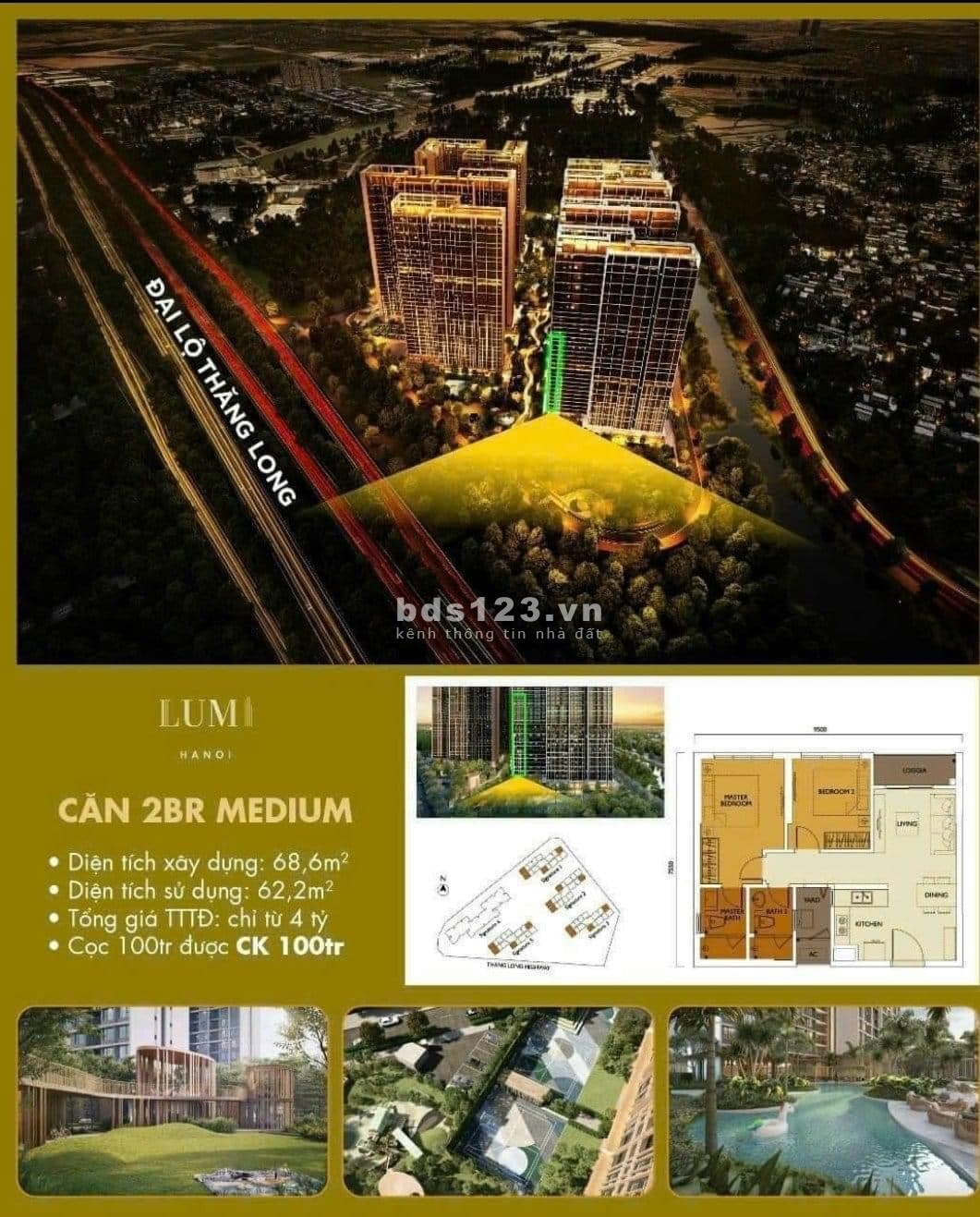 Nhận booking đặt chỗ cho dự án Lumi Hanoi