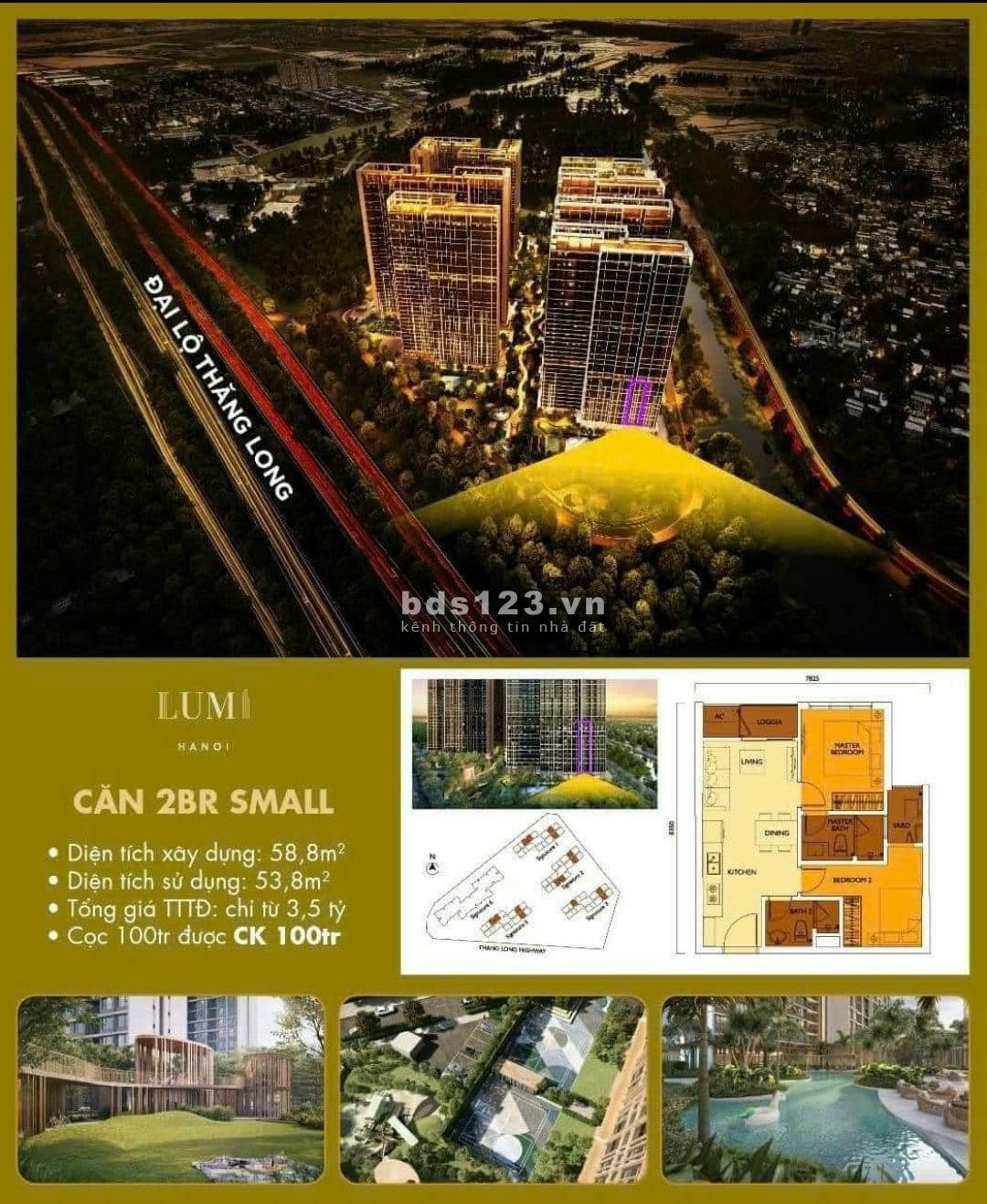 Nhận booking đặt chỗ cho dự án Lumi Hanoi
