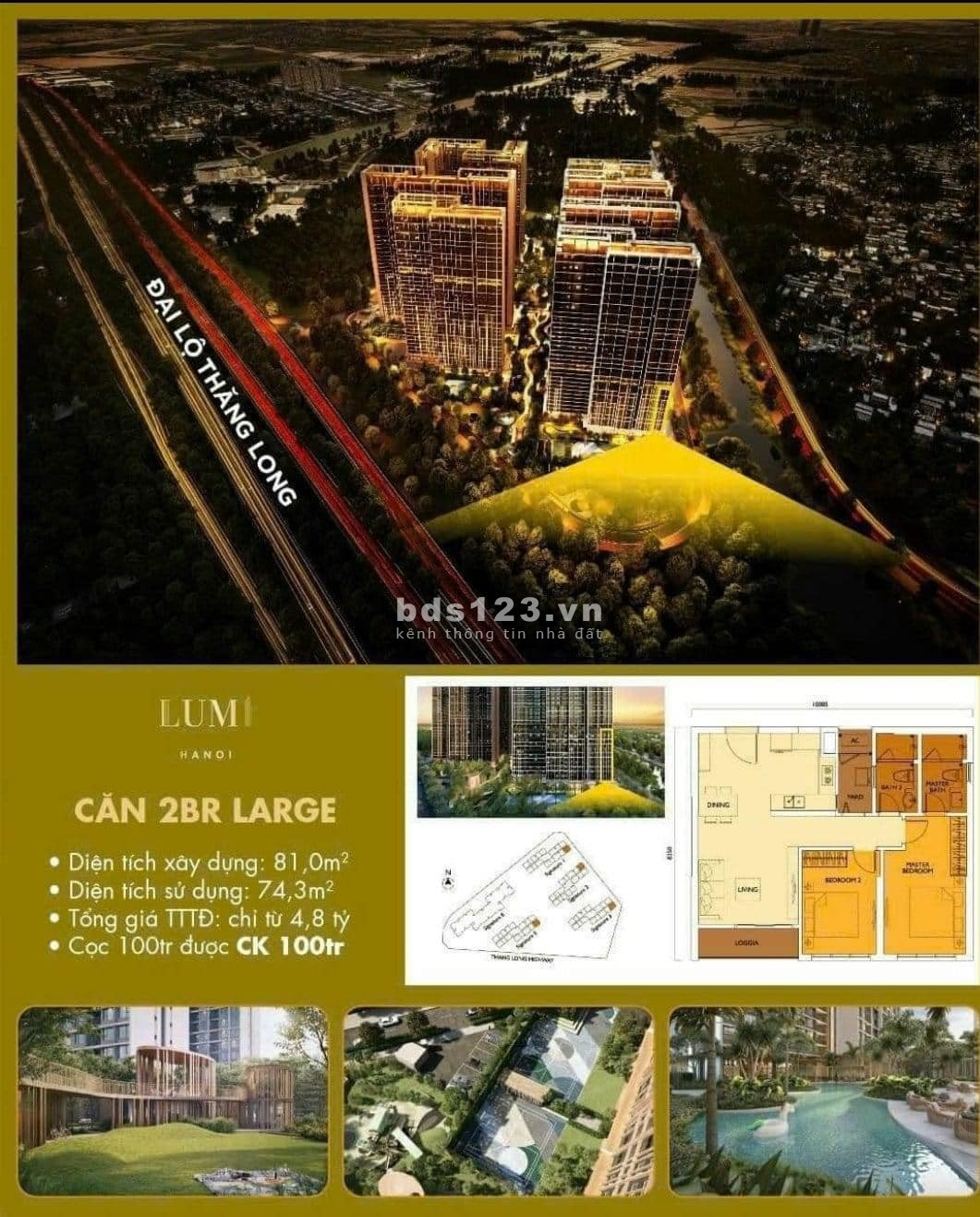 Nhận booking đặt chỗ cho dự án Lumi Hanoi