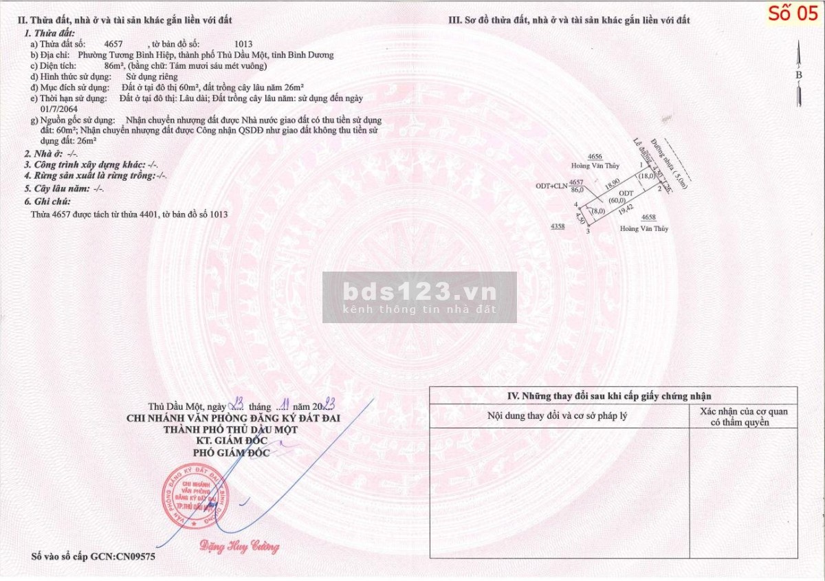 Đất Thủ Dầu Một chính chủ gần bv Hoàn Mỹ - Sổ sẵn, đường bê tông 7m.