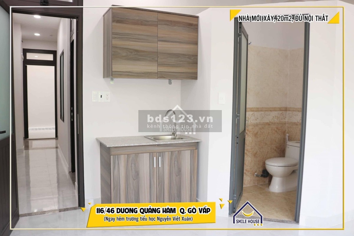 Cho thuê phòng có cửa sổ bancon đẹp 116/46 Dương Quảng Hàm p5 Gò Vấp