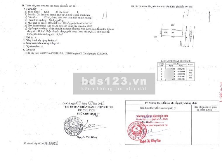 Thu hồi nợ bán cắt lỗ 103m full thổ 1/hồ văn tắng ,Tân Phú Trung1ty380