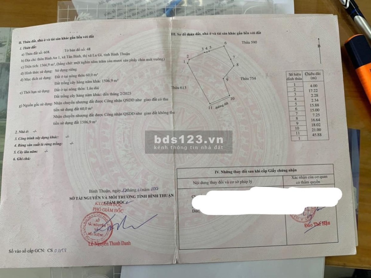 Đất hẻm xe hơi, đầu tư sinh lời tại xã Tân Bình, Bình Thuận