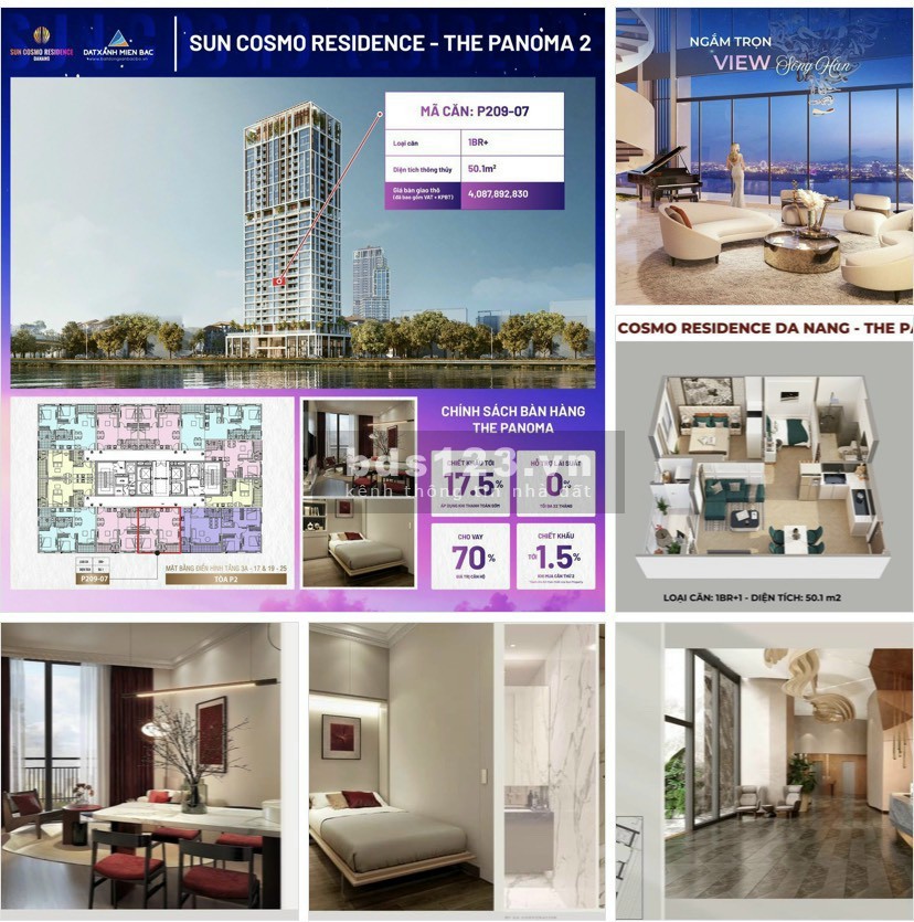 Căn hộ tầng 9 duy nhất mặt sông Hàn view cầu Rồng, trung tâm thành phố