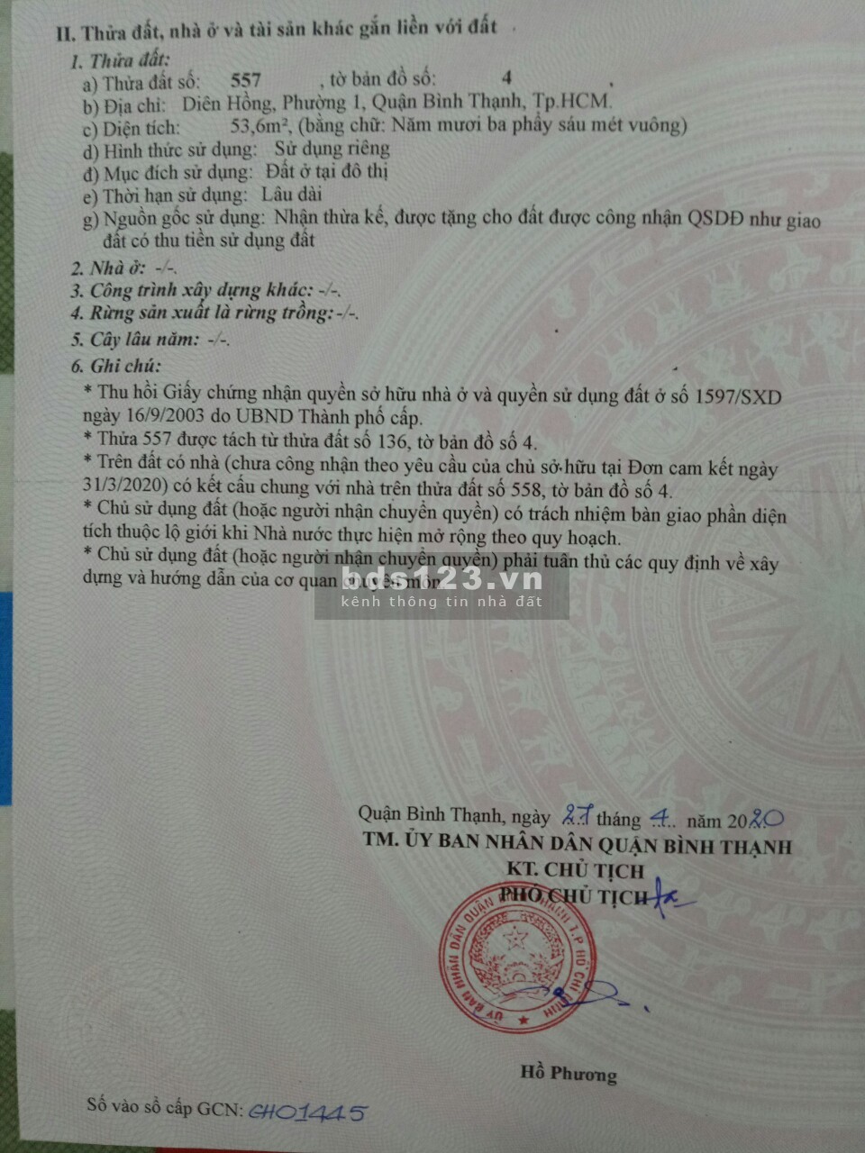 Bán đất thổ cư chợ Bà Chiểu, giáp Q1, Thảo Cầm Viên, ĐH Hàng Hải, ĐHQT Hồng Bàng, chùa Ngọc Hoàng.