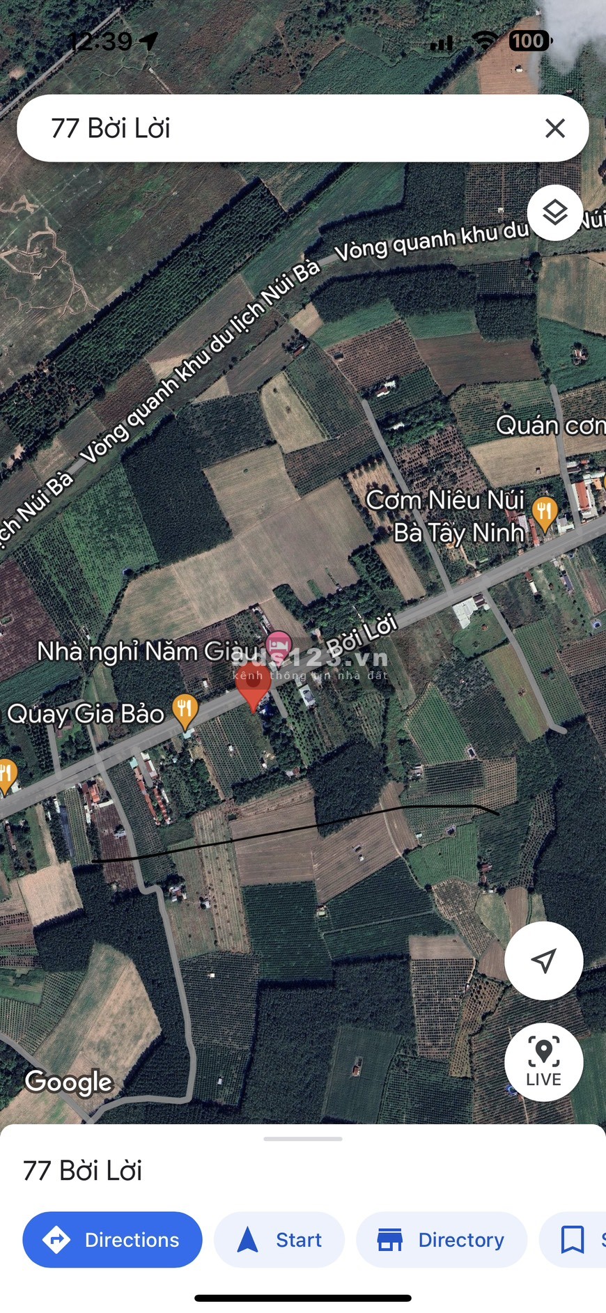 Cho thuê đất chính chủ có sẵn nhà nghỉ dưỡng tại TP. Tây Ninh cách núi bà đen 1.4km