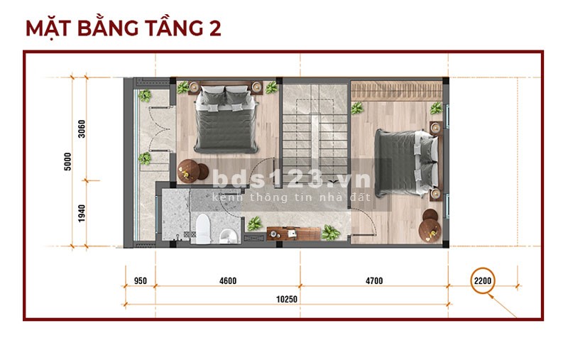 Nhà ở xã hội 1 trệt 1 lầu Vsip 2 TP Mới Bình Dương