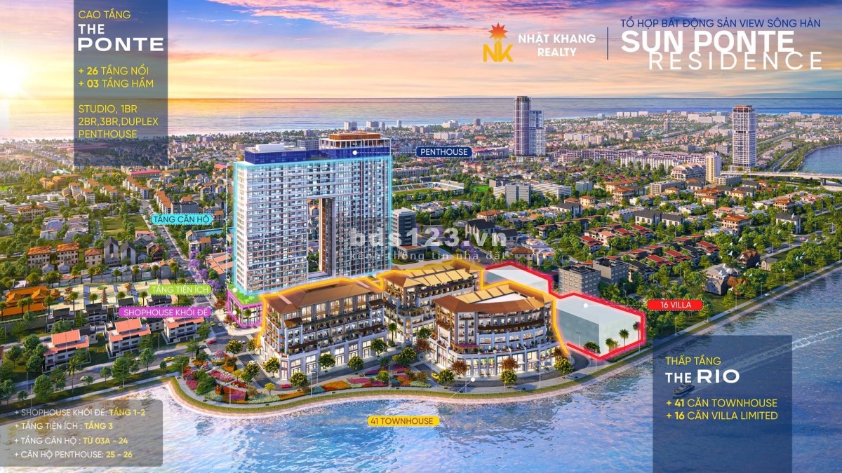 Sở hữu căn hộ cao cấp Sun Ponte Residence view trực diện sông Hàn Đà Nẵng chỉ với 1.3 tỷ