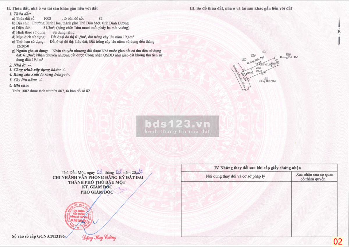 Bán gấp đất thổ cư Thủ Dầu Một gần thành phố mới giá rẻ như Bến Cát, sổ hồng riêng
