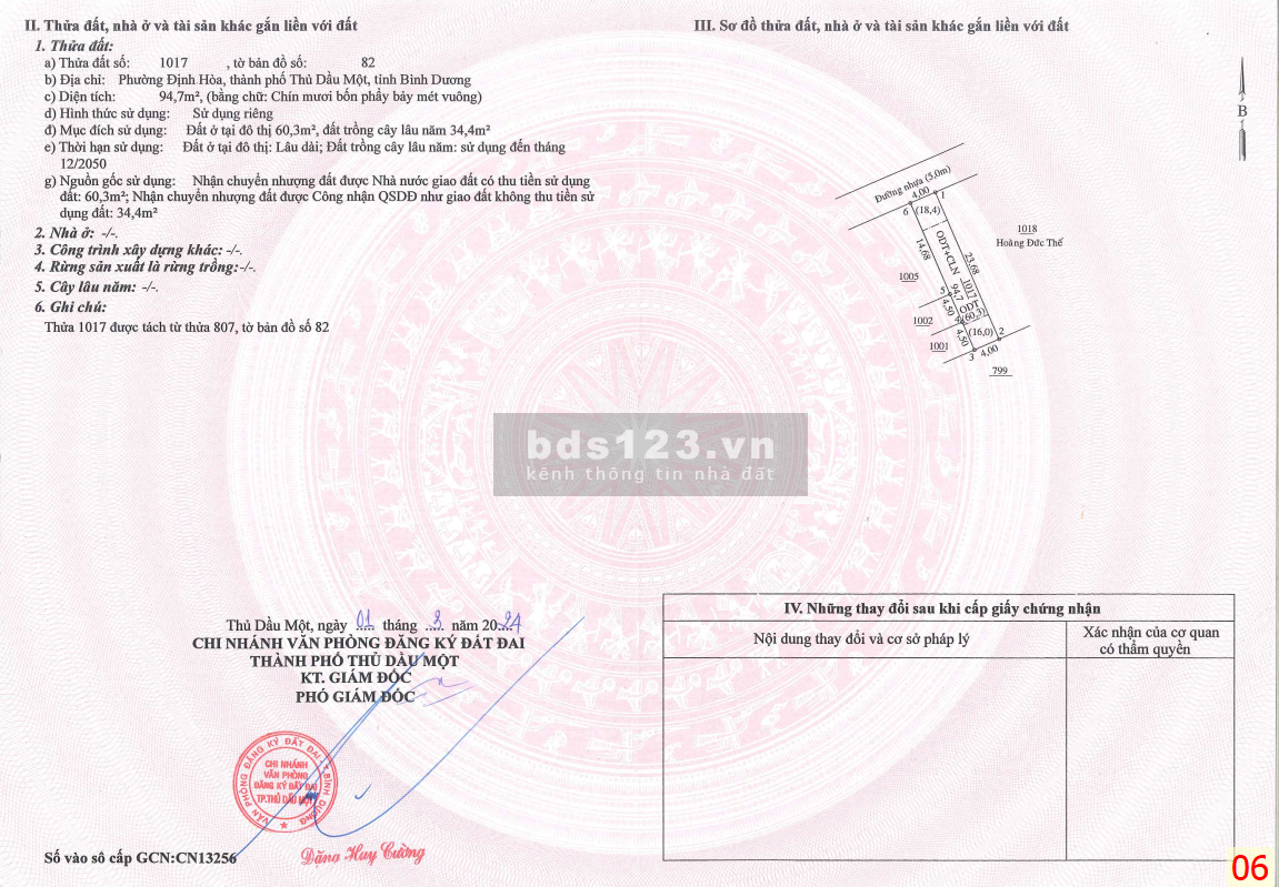 Bán gấp đất thổ cư Thủ Dầu Một gần thành phố mới giá rẻ như Bến Cát, sổ hồng riêng