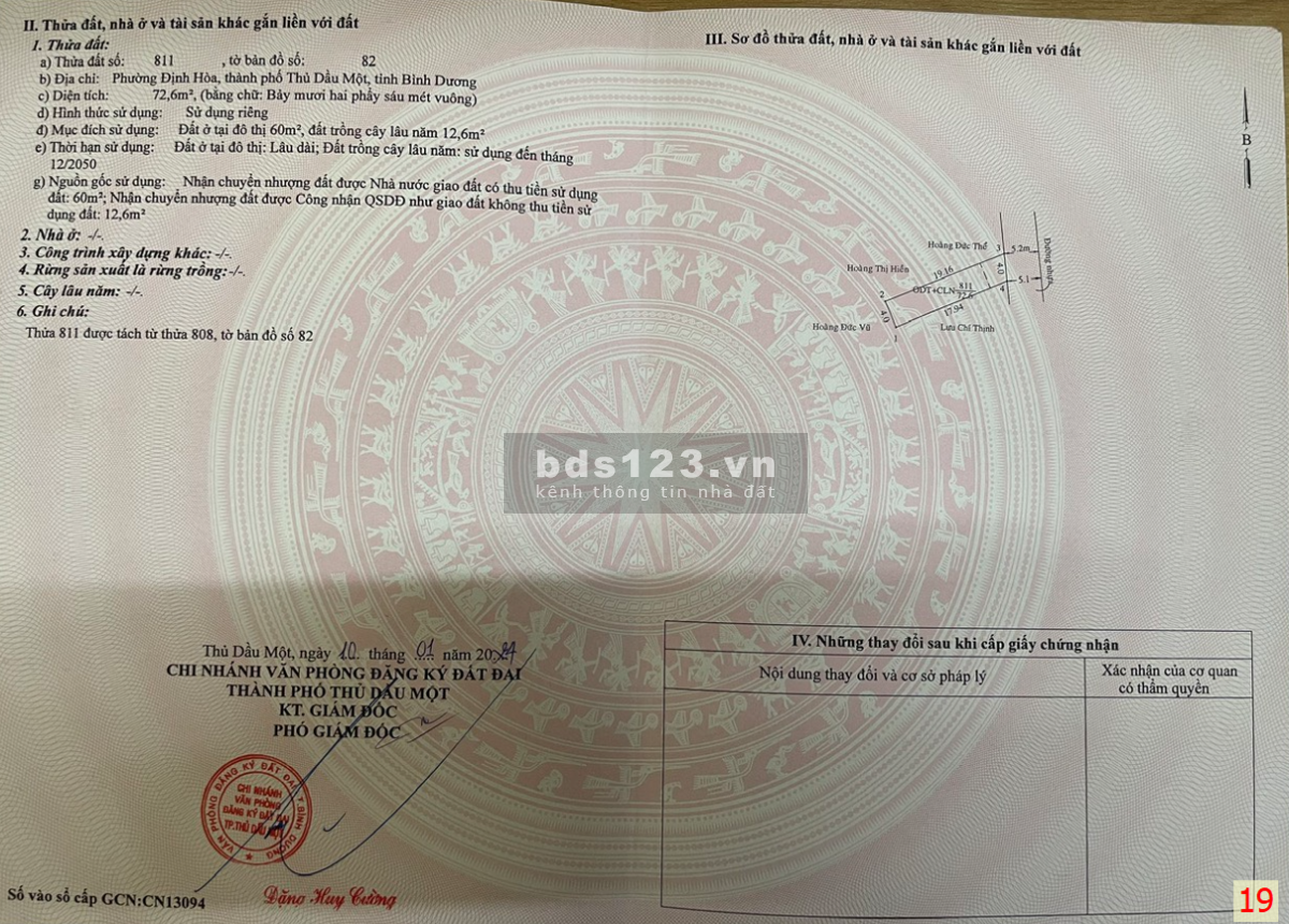 Bán gấp đất thổ cư Thủ Dầu Một gần thành phố mới giá rẻ như Bến Cát, sổ hồng riêng