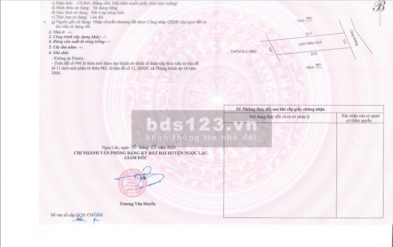 Khu phân lô Long Hưng 2, Thanh Hoá sổ đỏ riêng từng lô giá từ 150tr/lô