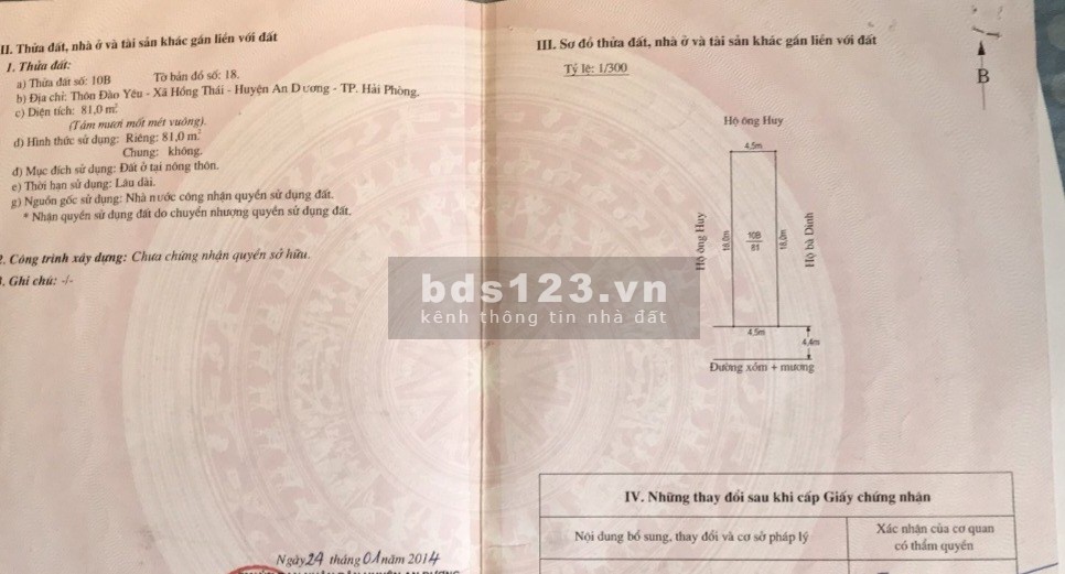 Vân Tra, An Đồng, An Dương đường nhựa 10m giá chưa tới 2 tỷ cho 125m2
