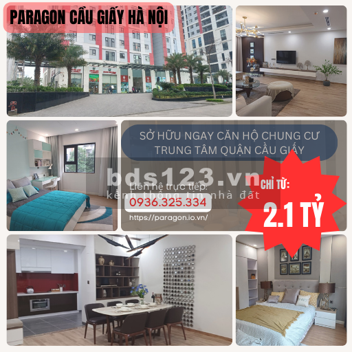 Paragon Cầu Giấy. Vàng trong vàng. Trả: 2,1 tỷ ở ngay. ~100m2. Góc. 18th lãi 0%. Cho thuê: ~25tr/th