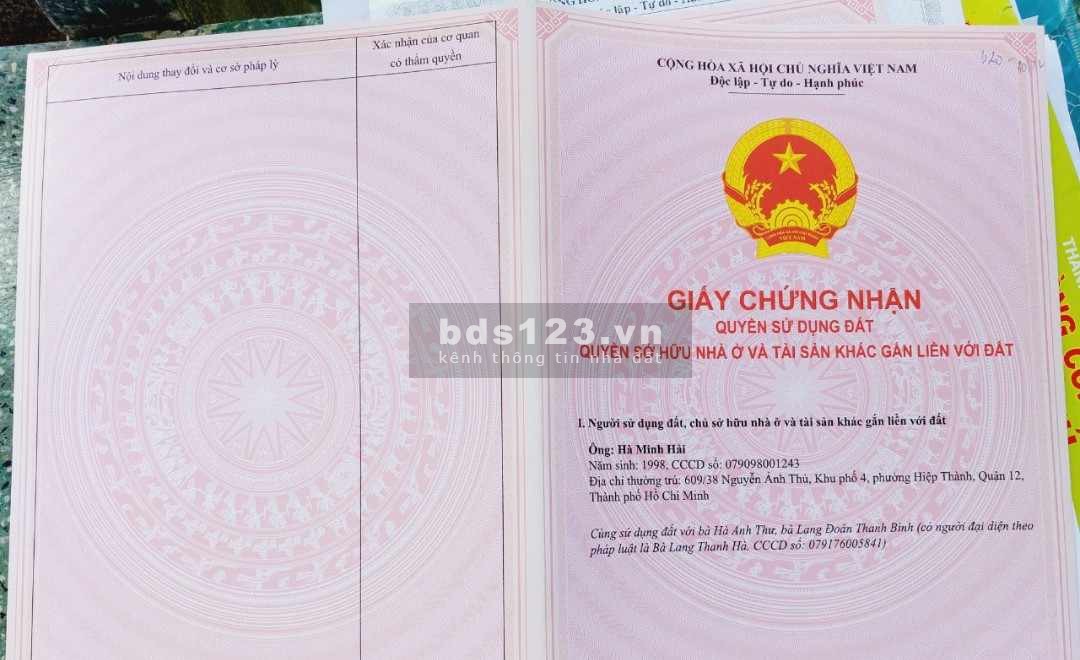 Chính chủ cần bán gấp. Xã Hòa Phú, huyện Củ Chi. DT 158,9 m2 full thổ cư. 2,5 tỷ còn thương lượng.