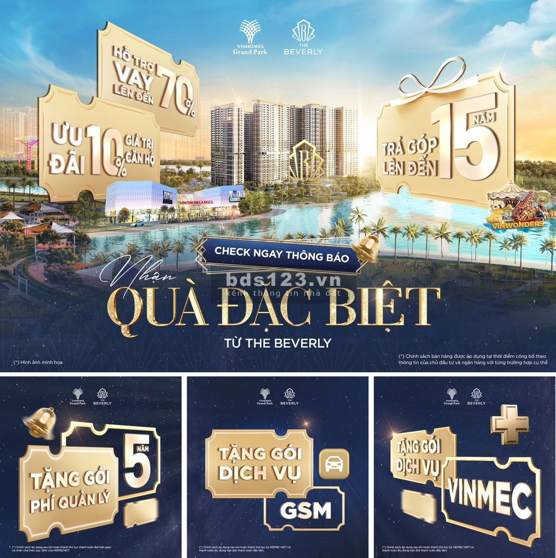 Cập nhật giõ hàng CĐT phân khu the Beverly giá tốt nhất dự án Vinhomes Grand Park quận 9