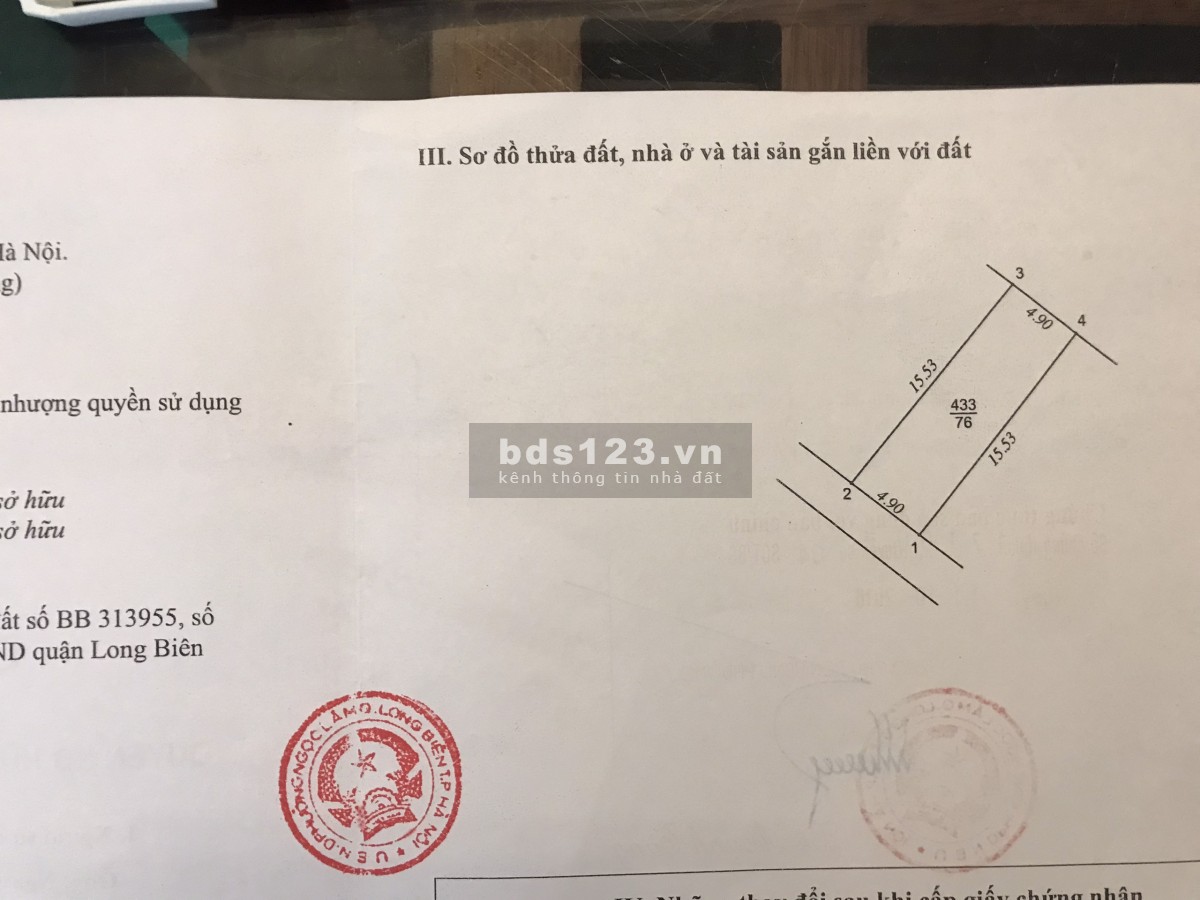 Bán đất gần chợ Tư Đình Giáp Cổ Linh, Phường Long Biên, Quận Long Biên