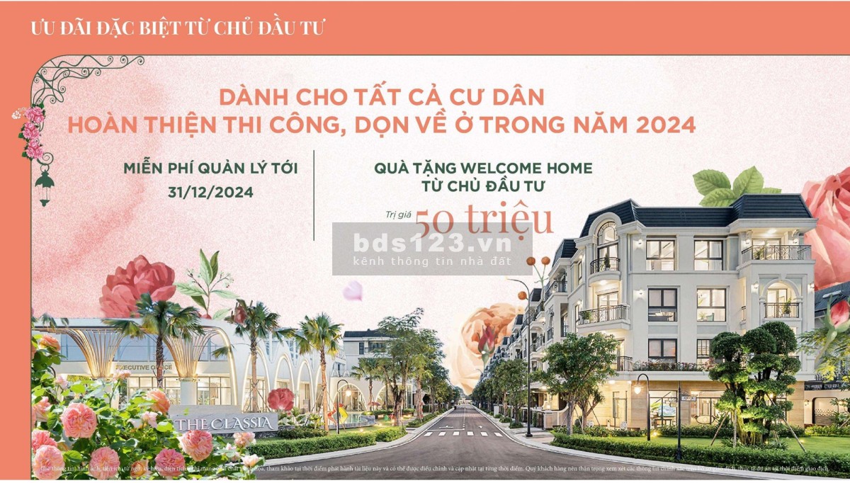 Nhà phố & biệt thự cao cấp Classia Khang Điền, chiếc khấu 10%