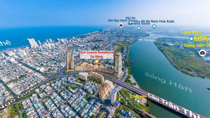 Căn studio 1PN duy nhất còn sót lại view sông Hàn, công viên Châu Á, khu bắn pháo hoa của SunGroup