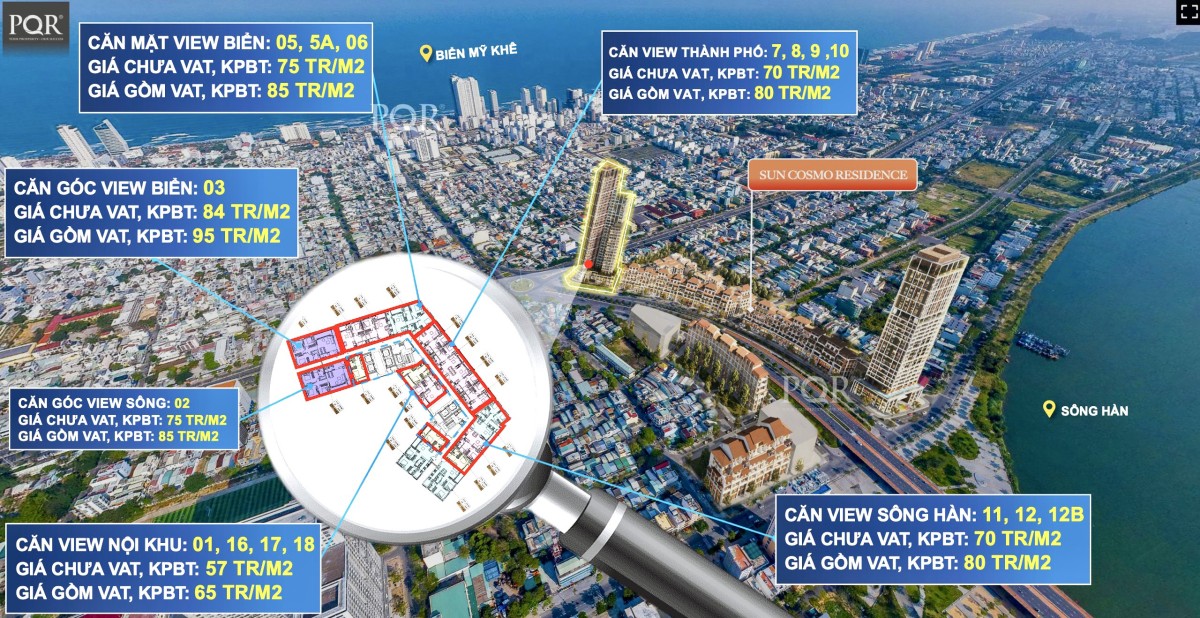 Căn studio 1PN duy nhất còn sót lại view sông Hàn, công viên Châu Á, khu bắn pháo hoa của SunGroup