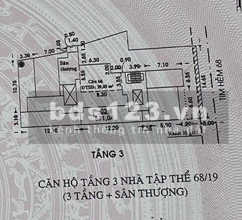 Bán gấp căn hộ 40m2 C/C đường Nguyễn Bá Tòng Q.Tân Bình
