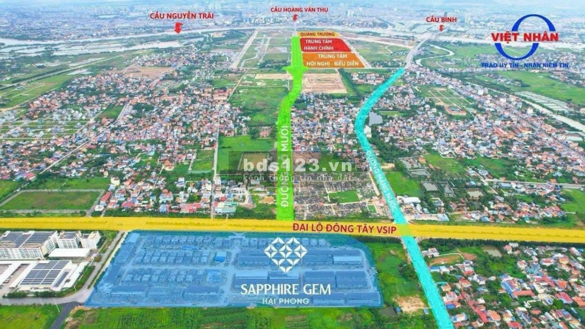Nhà phố 110m2 Sapphire Gem - Ngay Trung tâm Hành chính mới Hải Phòng