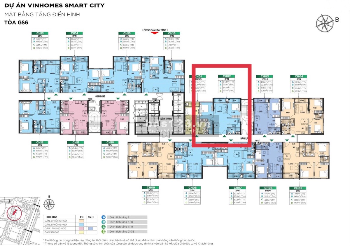 Bán căn độc quyền GS6 The Miami 70m2. View Lê Trọng Tấn. HĐ cực đẹp lh 0967743286