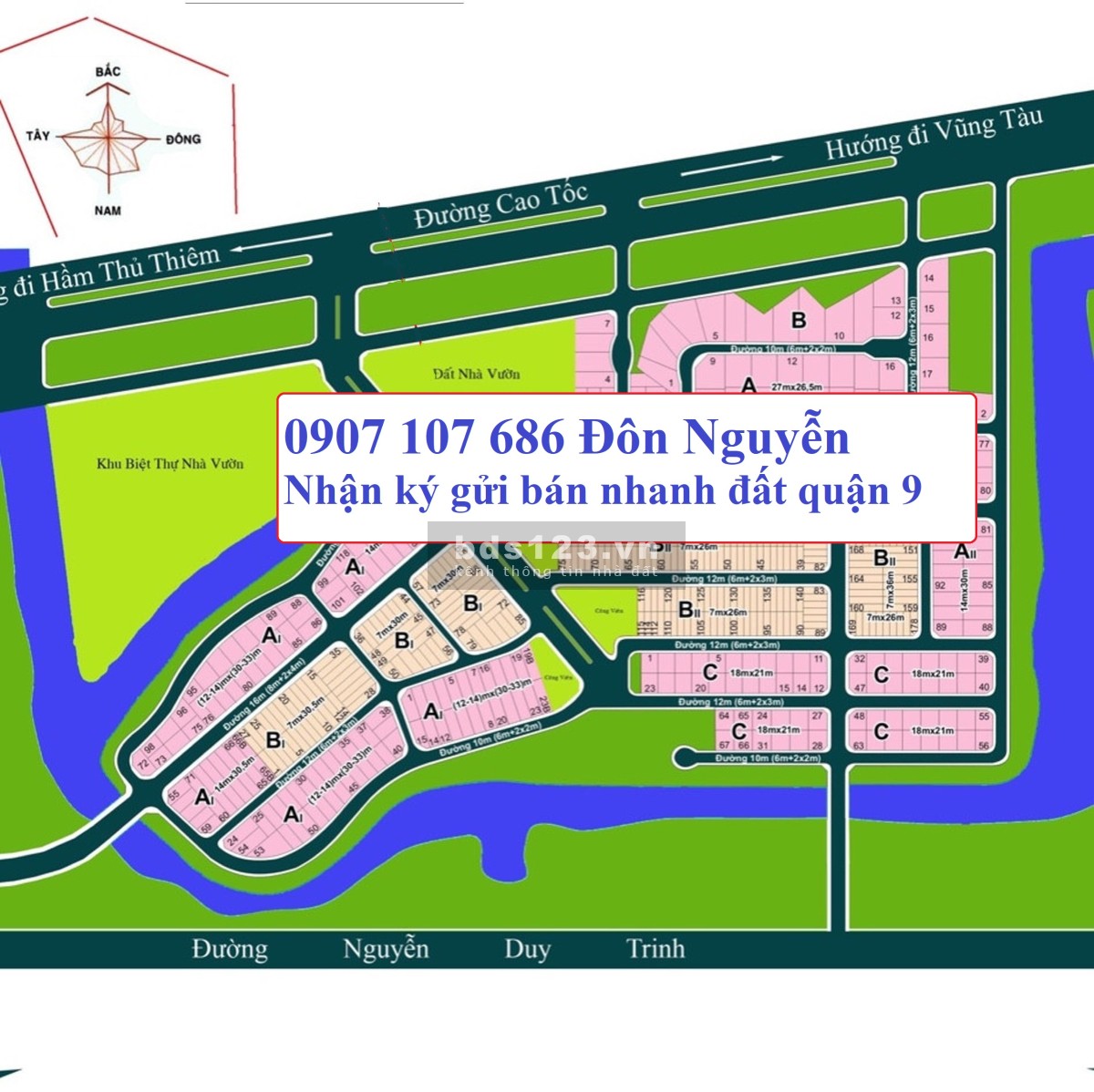 Kho lựa chọn đất nền Sổ đỏ dự án Đại Học Bách Khoa Phú Hữu Quận 9 - Đỗ Xuân Hợp Nguyễn Duy Trinh