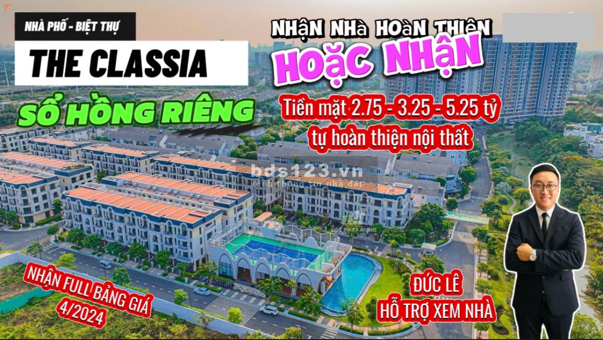 Chuyển nhượng bán nhà khu Compound The Classia rẻ hơn 3 - 6 tỷ, sổ hồng sẵn, nhận nhà ngay