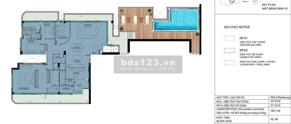 Bán Penhouse có Hồ bơi và Sân Vườn: 382,5m nằm Mặt tiền Mai Chí Thọ Q2. Cách hầm Thủ Thiêm chỉ 5Km