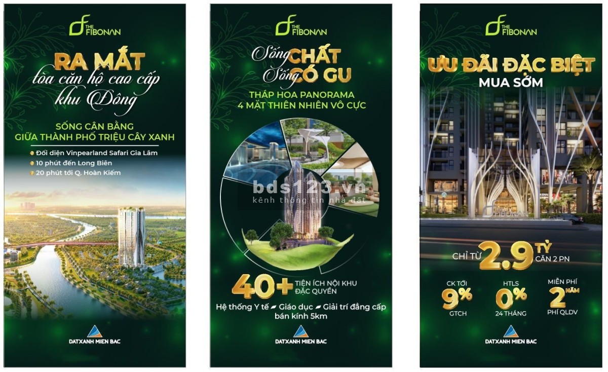 Chung cư Fibonan ra mắt thị trường với giá từ 2tỷ9 ,3 tầng hầm để xe đầu tiên tại Ecopark
