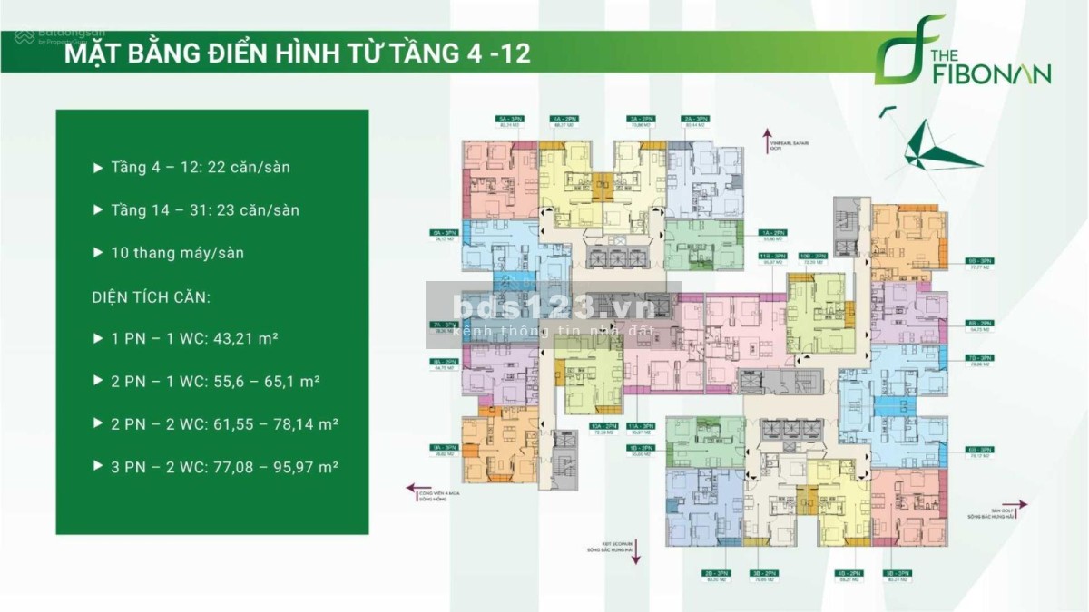 Mở bán chung cư The Fibonan, Chỉ từ 2.8 tỷ full nội thất cao cấp, CK+ Quà tặng lên đến 9%