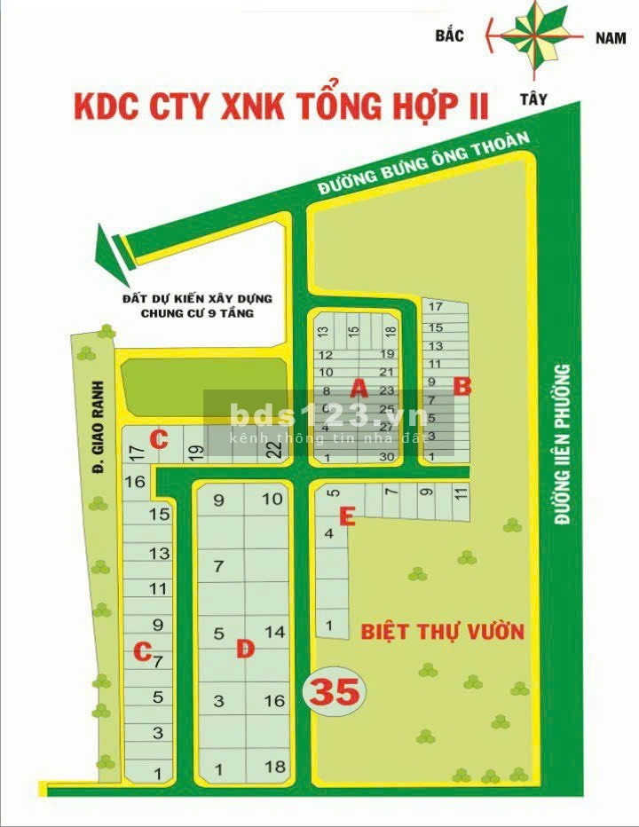 Bán đất nền KDC Xuất Nhập Khẩu – Bưng Ông Thoàn Q9