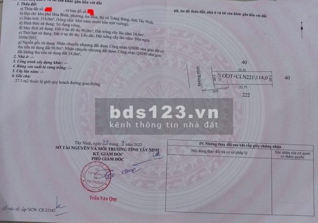 Nợ nần cần bán lô 114M2 An Hòa, Trảng Bàng, giá chỉ 250 triệu