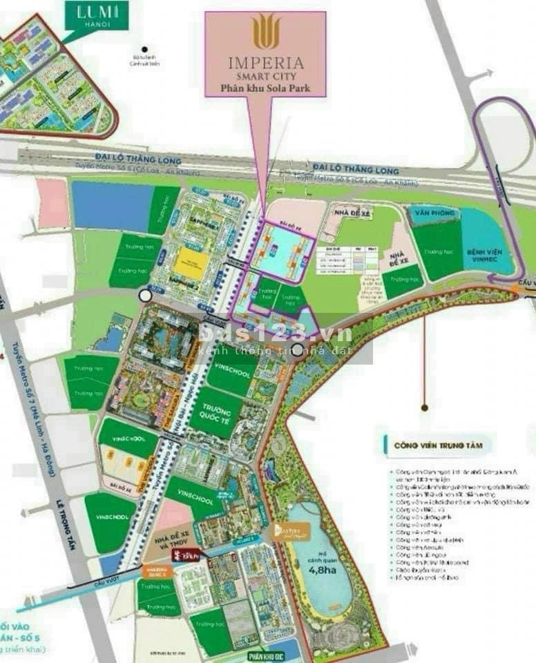 Chính thức nhận booking tòa Imperia Smart City - The Sola Park giá chỉ từ 50tr /m2