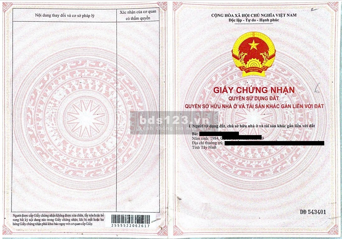 Bán đất suối đá Duong Minh Châu, Tây Ninh. Dt: 5mx40m. Full thổ cư