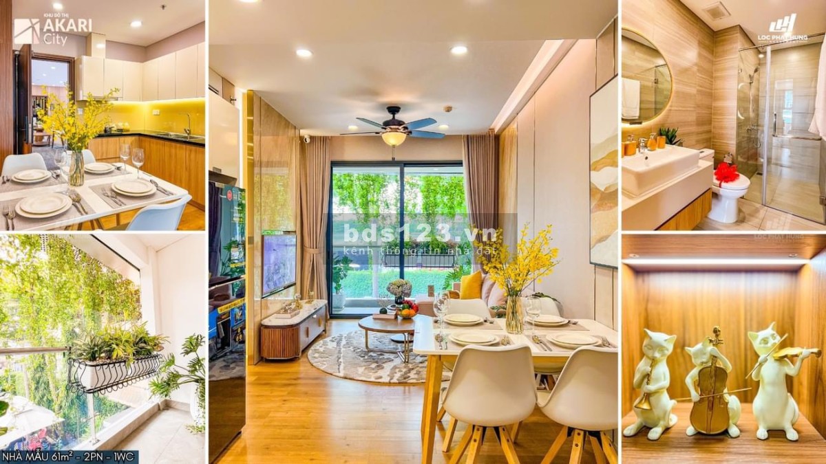 Bán căn hộ Akari City 2PN 1WC Bình Tân cuối 2024 nhận nhà