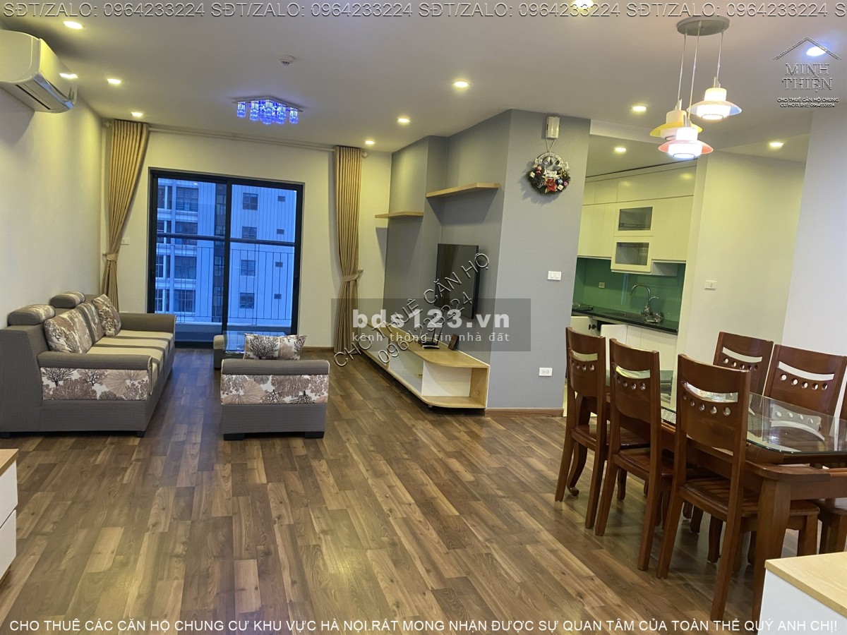 Goldmark City cho thuê căn 3 ngủ full nội thất diện tích 123m2 tầng cao tòa R3 giá thuê Linh Động