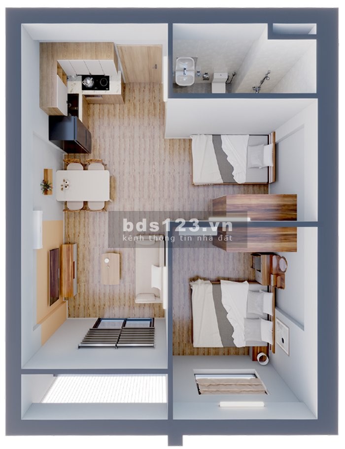 Nhà ở xã hội 43M2 chỉ từ 200 triệu sở hữu ngay