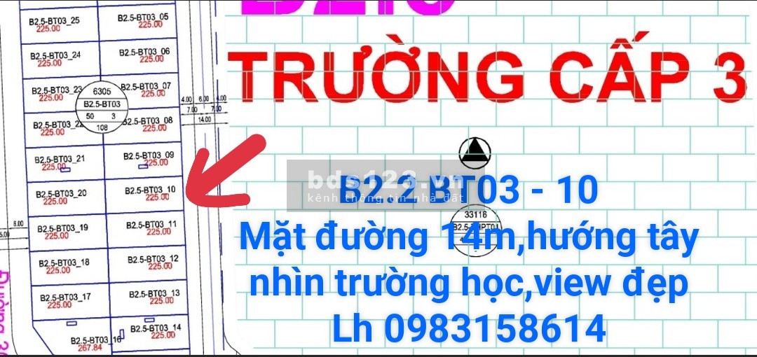 Chính chủ cần bán gấp B2.5 KĐT Thanh Hà